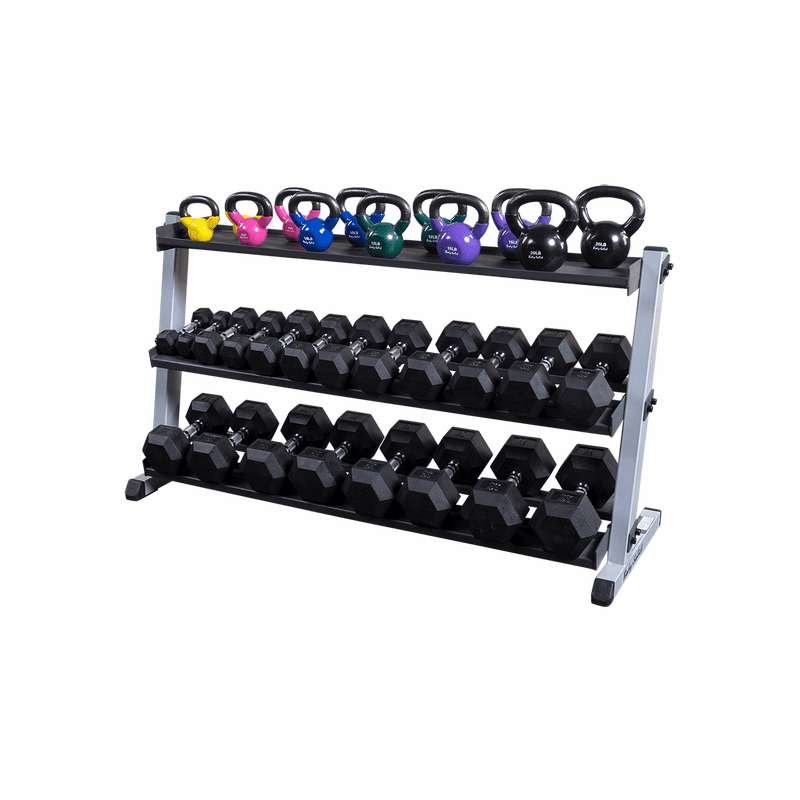 Body Solid 2-Tier Horizontal Dumbbell Rack - GDR60