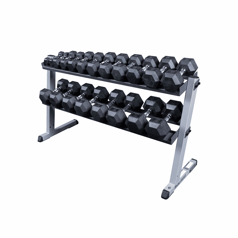 Body Solid 2-Tier Horizontal Dumbbell Rack - GDR60