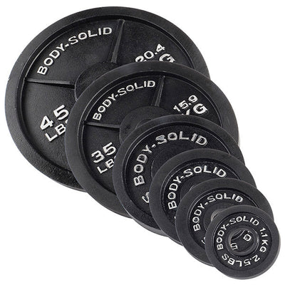Body Solid 255 lbs of Olympic Weight Plates Set - OSB255