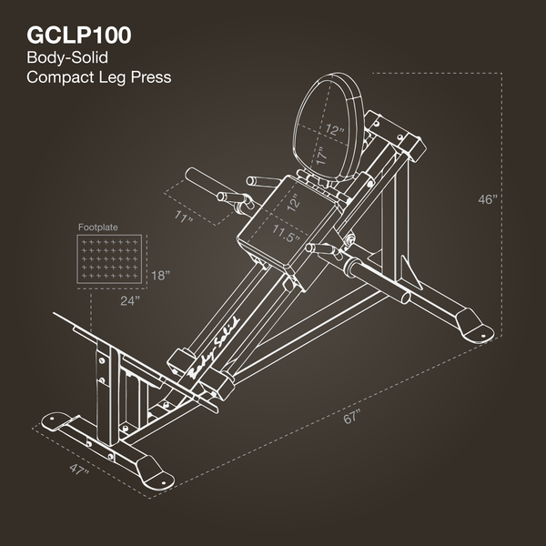 Body Solid Compact Leg Press - GCLP100