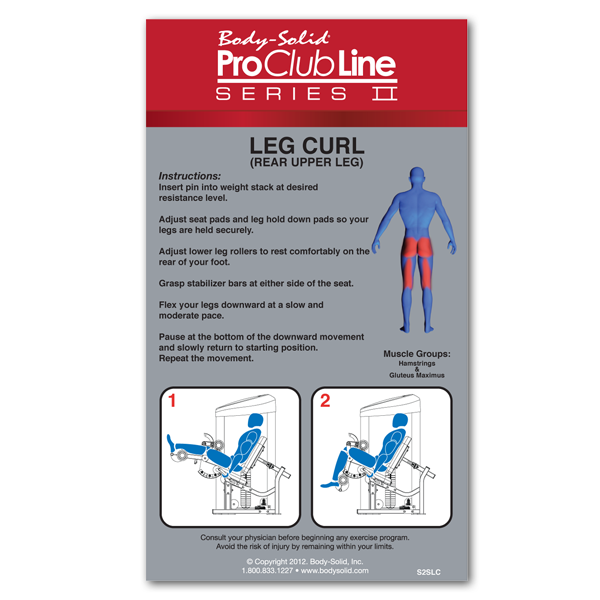 Body Solid Pro Clubline Series II Seated Leg Curl Machine - S2SLC