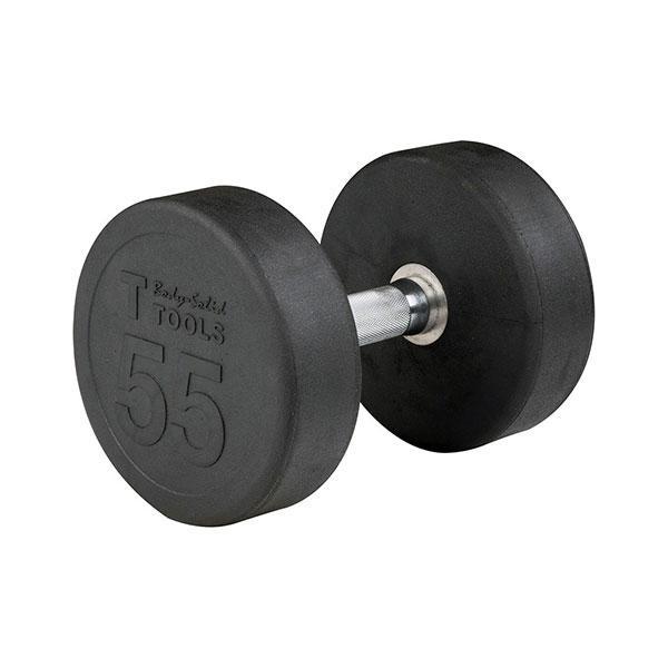 Body Solid Round Rubber Dumbbells 5-100 lbs - SDP