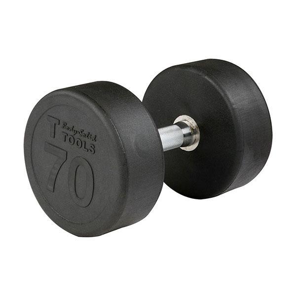 Body Solid Round Rubber Dumbbells 5-100 lbs - SDP