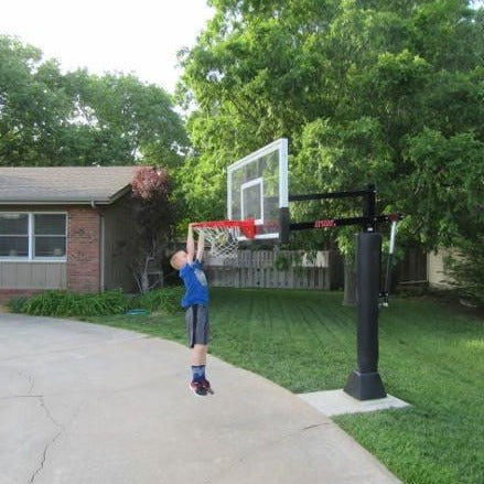 First Team Attack In Ground Adjustable Basketball Goal