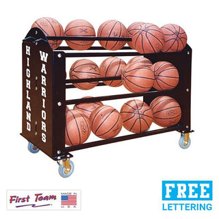 First Team Ball Hog Heavy Duty Basketball Ball Cart FT24