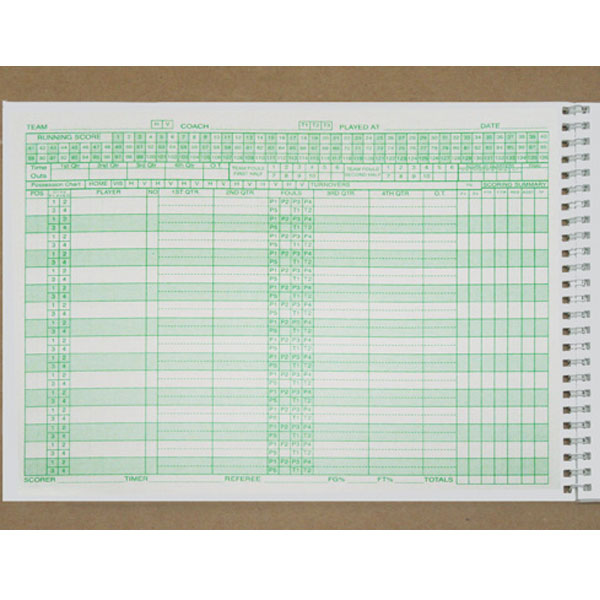 First Team Basketball Scorebook FT14