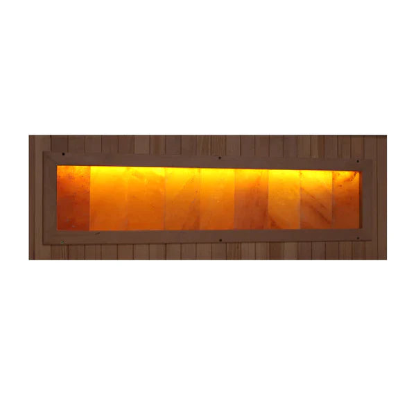 Golden Designs 3-Person Full Spectrum PureTech Near Zero EMF FAR Infrared Sauna with Himalayan Salt Bar - GDI-8230-01