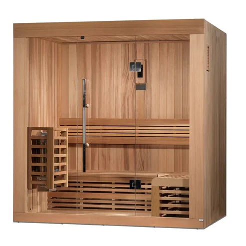 Golden Designs Copenhagen Edition 3 Person Traditional Steam Sauna, Canadian Red Cedar - GDI-7389-01