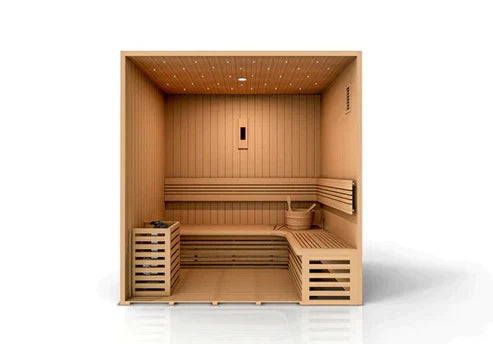 Golden Designs Copenhagen Edition 3 Person Traditional Steam Sauna, Canadian Red Cedar - GDI-7389-01