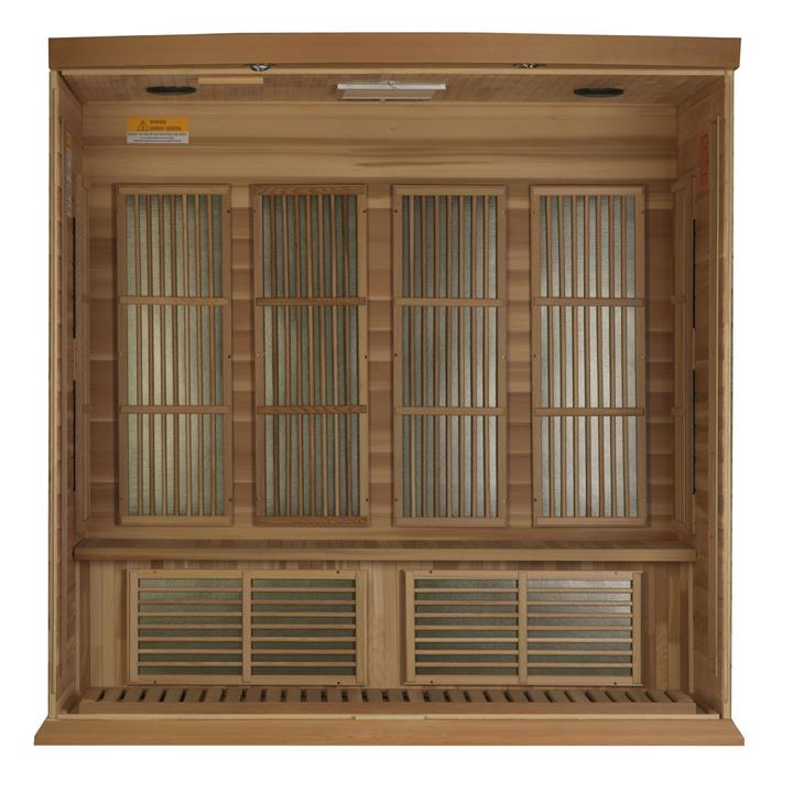 Golden Designs Maxxus "Montilemar Edition" 4 Person Near Zero EMF FAR Infrared Sauna - Canadian Red Cedar