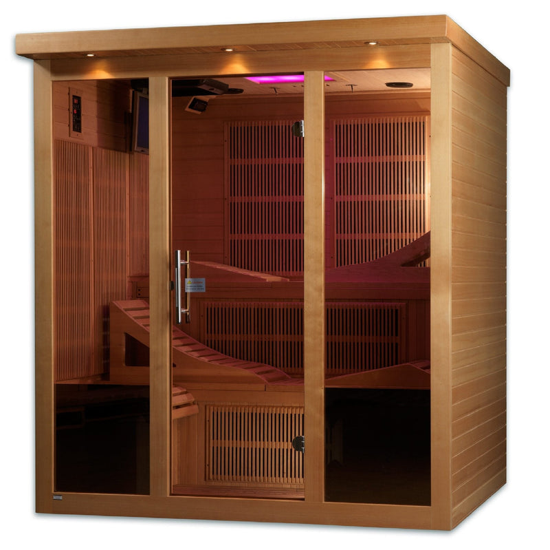 Golden Designs "Monaco Elite" 6-person PureTech Near Zero Far Infrared Sauna - GDI-6996-01