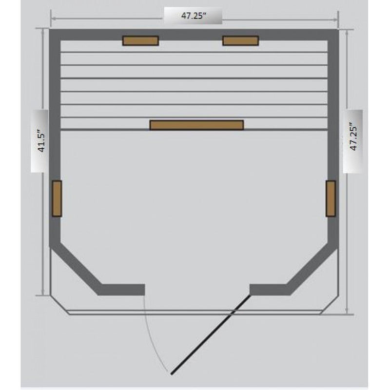 SunRay Heathrow 2-Person Infrared Sauna HL200W - PrimeFair