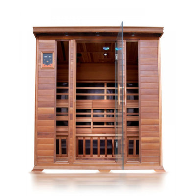 SunRay Sequoia 4-Person Cedar Infrared Sauna HL400K - PrimeFair